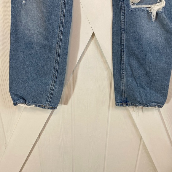Abercrombie & Fitch Blue High Rise Distressed Jeans - Picture 4 of 12